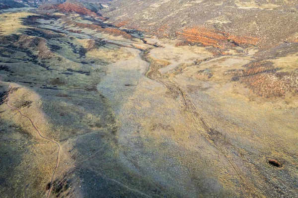 Εναέρια Άποψη Των Πρόποδες Των Βραχωδών Ορέων Στο Βόρειο Κολοράντο — Φωτογραφία Αρχείου