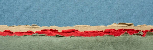 Abstrakcyjny Papier Kolorze Niebieskim Zielonym Czerwonym Przestrzenią Kopiowania Arkusze Papieru — Zdjęcie stockowe