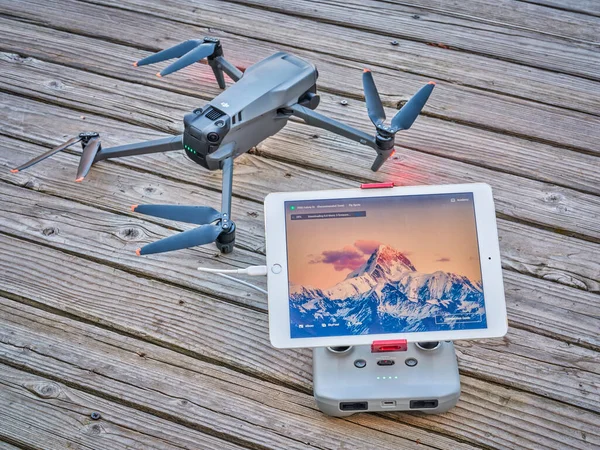 Fort Collins Usa Prosince 2021 Mavic Pokročilý Skládací Quadcopter Drone — Stock fotografie