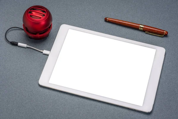Mockup Van Digitale Tablet Met Een Blanco Geïsoleerd Scherm Inclusief — Stockfoto