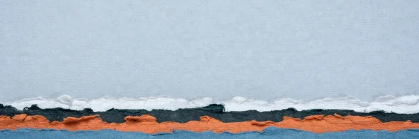 Abstrakte Landschaft Blauen Pastelltönen Eine Sammlung Handgeschöpfter Stoffe Panorama Webbanner — Stockfoto