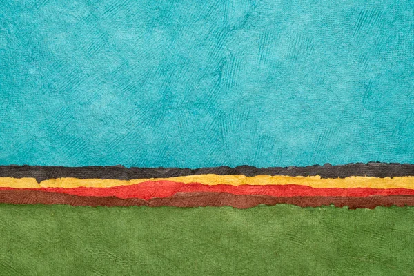 Abstract Landscape Vivid Colors Collection Huun Papers Handmade Mexico — Fotografia de Stock