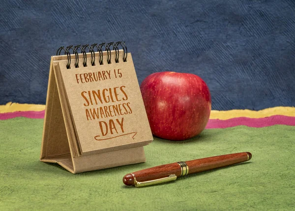 Singles Awareness Day February Unofficial Holiday Celebrated Single People Serves — Stock Photo, Image