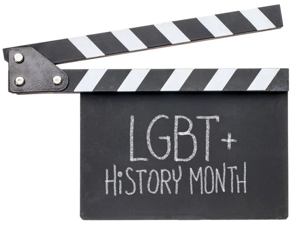 Hbtq Heritage Month Vit Krita Handstil Kartong Påminnelse Årliga Månatliga — Stockfoto