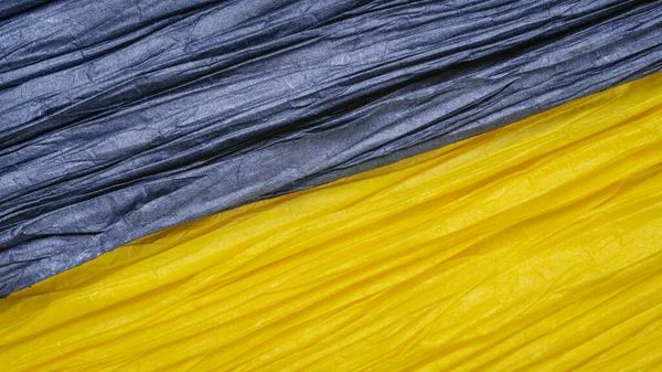 Papierabstrakt Den Farben Der Ukrainischen Nationalflagge Blau Und Gelb Ein — Stockfoto