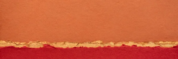 Абстрактный Пейзаж Оранжевом Красном Цветах Коллекция Бумажных Тряпок Ручной Работы — стоковое фото