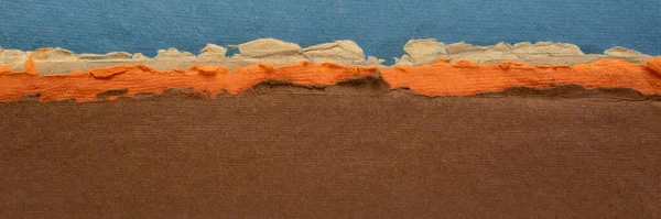 갈색의 파스텔 색조를 추상적 손으로 파노라마 깃발의 — 스톡 사진