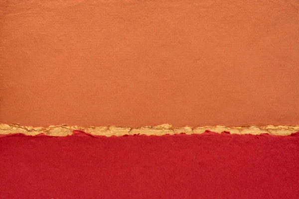 Абстрактный Пейзаж Оранжевом Красном Цветах Коллекция Бумажных Тряпок Ручной Работы — стоковое фото