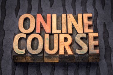 vintage Tipo ağaç türü siyah lokta kağıt karşı online ders afiş