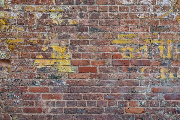 Grunge Tegelvägg Bakgrund Struktur Från Gamla Industribyggnad Med Resterna Färg — Stockfoto