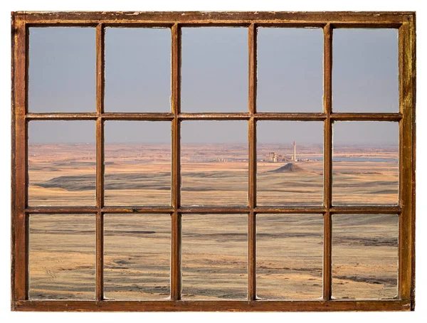 Sunset Northern Colorado Foothills Plains Seen Vintage Sash Window — Photo