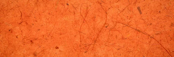 Achtergrond Van Amber Oranje Achtergrondverlichting Handgemaakt Moerbeienpapier Met Blad Fijne — Stockfoto