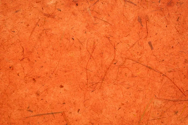 Background Amber Orange Backlit Handmade Mulberry Paper Leaf Fiber Inclusions — Stock Photo, Image