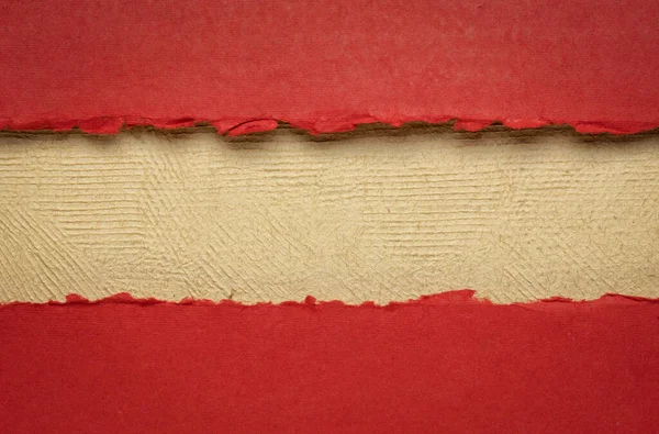 Бумага Абстрактная Красным Бежевым Цветом Копировальным Пространством Листы Бумаги Ручной — стоковое фото