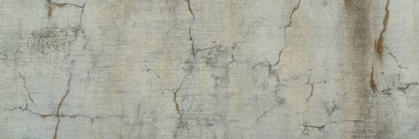 şehir dokusu ve arka planı lekeli ve çatlaklı gri grunge beton duvar, panoramik web pankartı