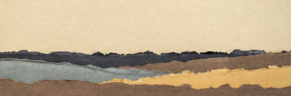 Абстрактный Пейзаж Земных Пастельных Тонах Коллекция Тряпичных Бумаг Ручной Работы — стоковое фото