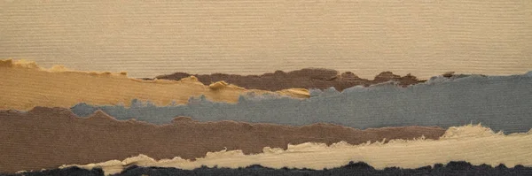 Abstrakcyjny Krajobraz Tonach Pastelowych Ziemi Kolekcja Ręcznie Robionych Papierów Szmatławych — Zdjęcie stockowe