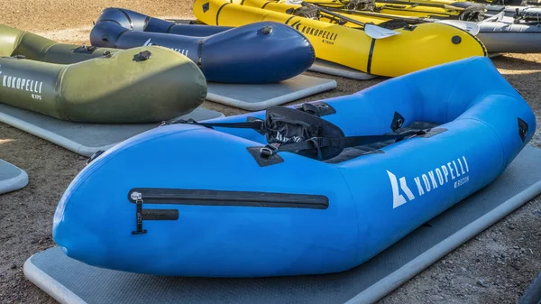 Loveland Usa August 2022 Kokopelli Inflatable Packrafts One Two Person — ストック写真