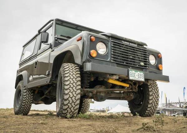 Loveland Usa August 2022 Low Front View Classic Land Rover — 스톡 사진