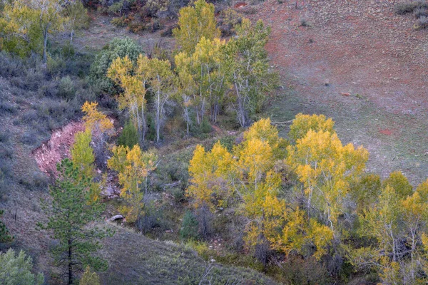 Outubro Pôr Sol Sobre Red Mountain Open Space Norte Colorado — Fotografia de Stock