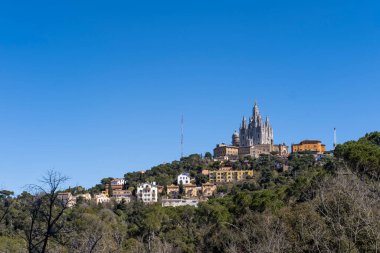 Temple of the Sacred Heart of Jesus on Tibidabo mountain in the Collserola natural park in Barcelona