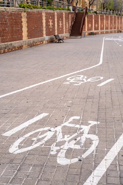 Señal Tráfico Carril Bici Exclusivo — Foto de Stock