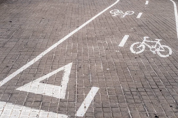 Traffic Sign Exclusive Bicycle Lane — стоковое фото