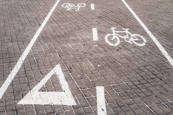 Trafikskylt Exklusiv Cykelbana — Stockfoto