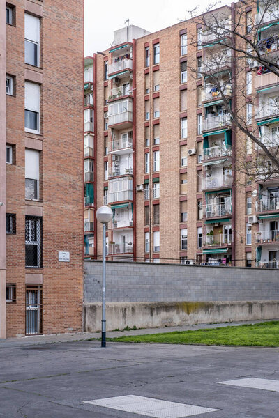 Apartment buildings in Barcelona Spain