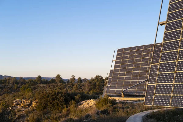 Solar Panels Rural Area Catalonia Spain — Stock Photo, Image
