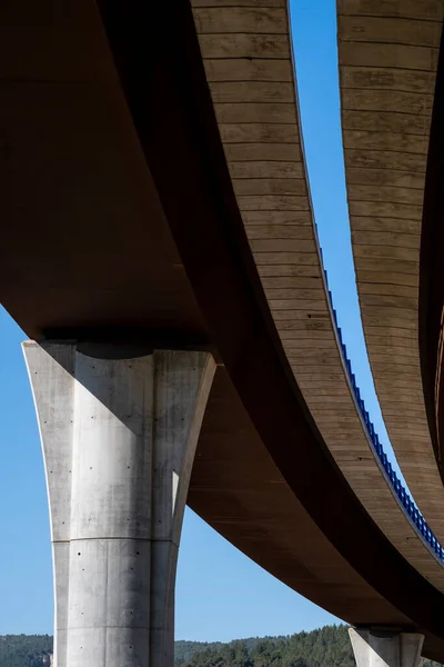 Detalle Puente Elevado Una Carretera — Foto de Stock