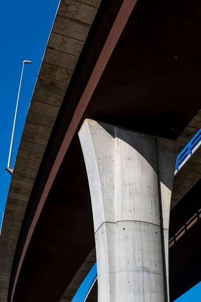 Detalle Puente Elevado Una Carretera —  Fotos de Stock