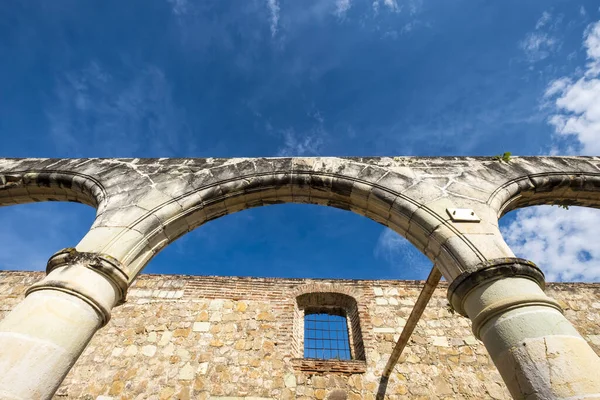 Arcos Piedra Convento Del Siglo Xvi Cuilapan Monasterio Santiago Apostol — Foto de Stock