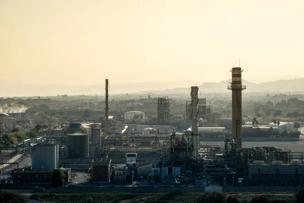 Petrochemical Industry Refinery Tarragona Spain —  Fotos de Stock