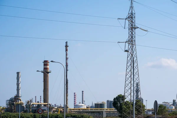 Petrochemical Industry Refinery Tarragona Spain —  Fotos de Stock