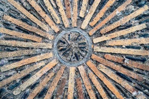 Abstraktes Detail Des Bodens Einem Park Montjuic Barcelona — Stockfoto