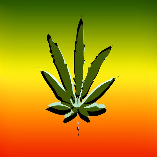 Лист марихуаны — стоковое фото