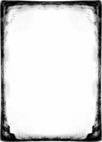 Borda Grunge sobre branco — Fotografia de Stock