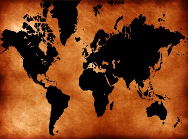 Grunge Dünya Haritası