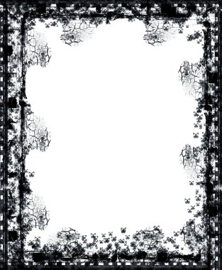Grunge retro tarzı çerçeve projeleriniz için