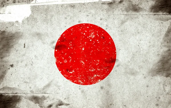 Japonya bayrağı Grunge — Stok fotoğraf