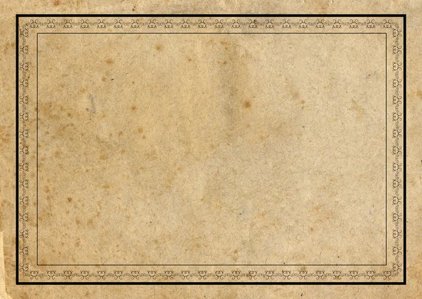 Aged paper with border — Stock Photo, Image