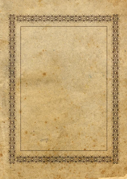 Aged paper with border — Stock Photo, Image