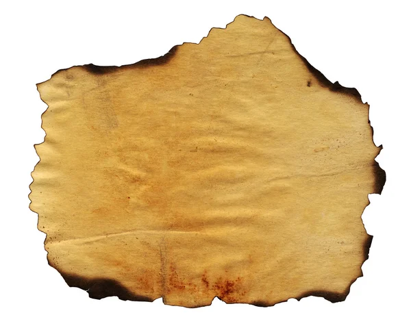 Antikes Papier auf weiß Stockbild