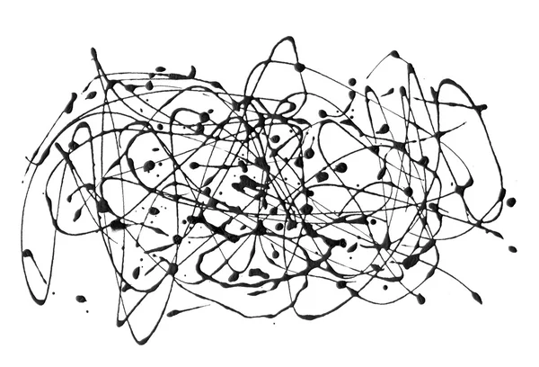 垃圾纹理的油墨飞溅在白色孤立 — 图库照片