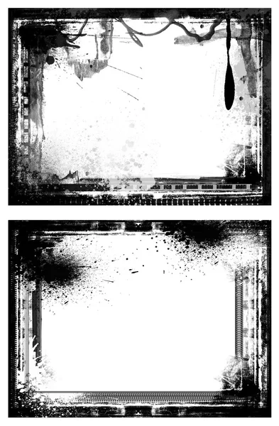 Grunge frames isolated on white — Stock Photo, Image