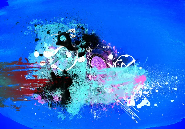 抽象的な水彩画のコラージュ — ストック写真