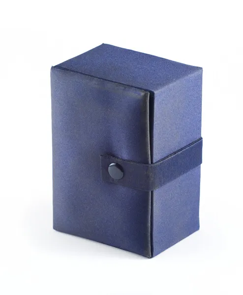 Blauwe doos op wit — Stockfoto