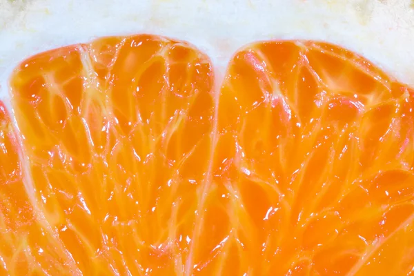 Makro för en fin färsk saftig apelsin. — Stockfoto