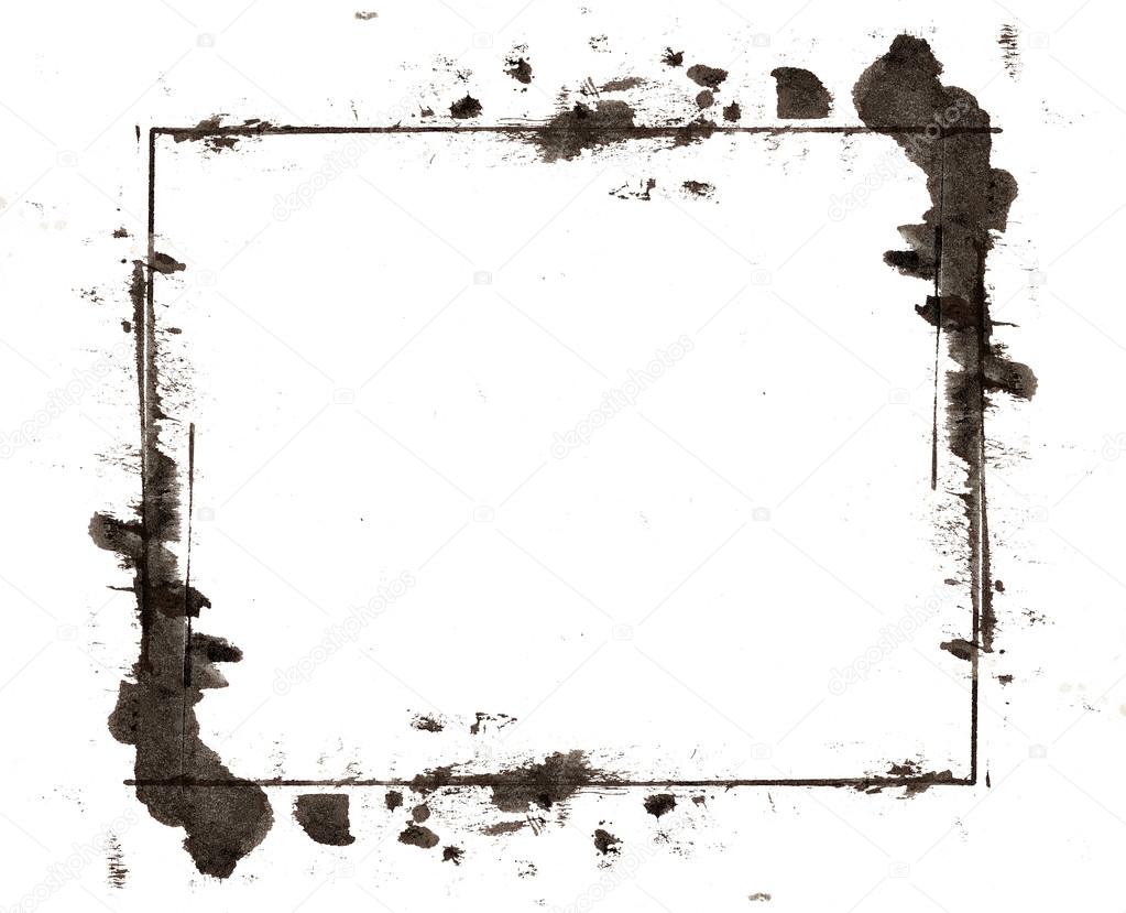Grunge retro style abstract ink frame